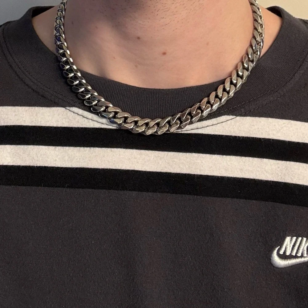 Hard Jewelry 12mm Heavy Cuban Chain, Size 16”